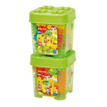 Ecoffier ecoiffier abrick bouwblokken jungle in opbergbox - 70dlg.