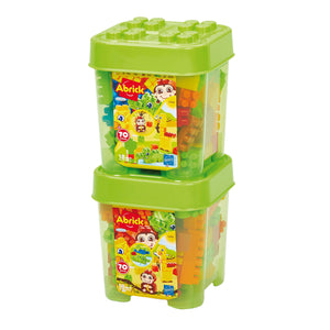 Ecoffier ecoiffier abrick bouwblokken jungle in opbergbox - 70dlg.