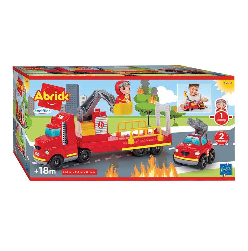 Afbeelding laden in galerijviewer, Abrick ecoiffier brandweerwagen met brandweerauto
