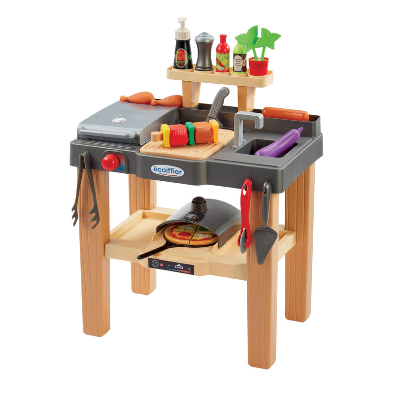 Load image into Gallery viewer, Ecoiffier zomer keuken met barbecue en pizzaoven - 27dlg.
