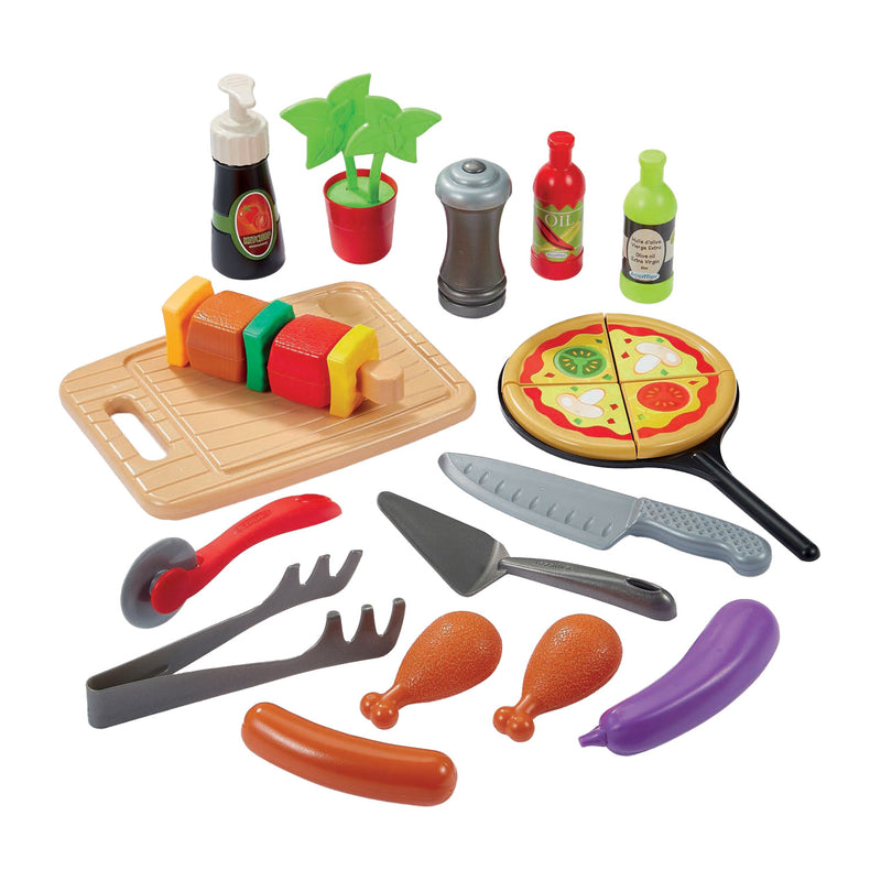 Load image into Gallery viewer, Ecoiffier zomer keuken met barbecue en pizzaoven, 27dlg.
