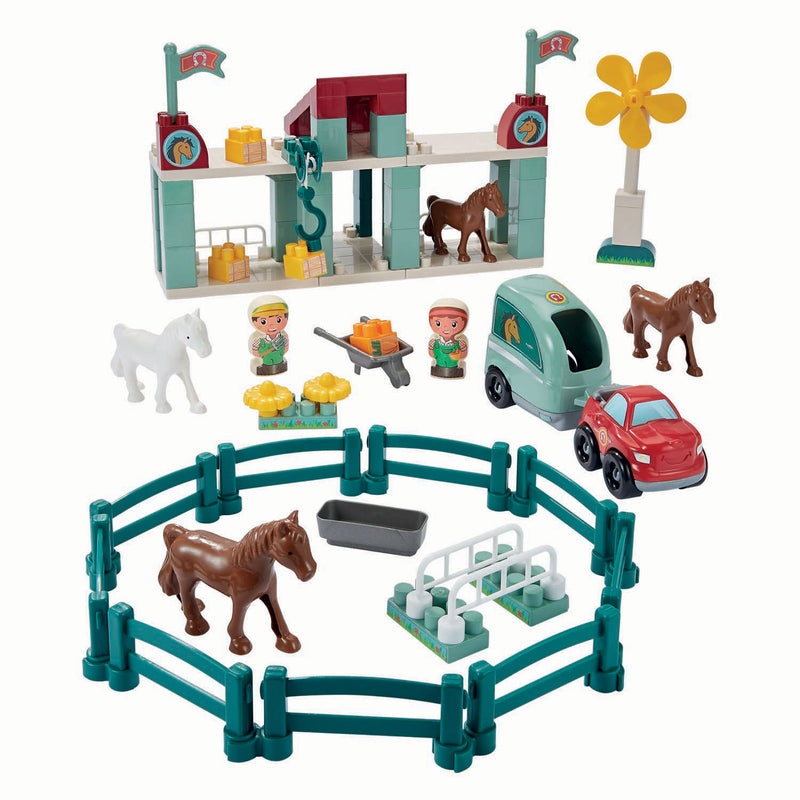 Afbeelding laden in galerijviewer, Ecoiffier abrick paardenrenbaan - 60dlg.

