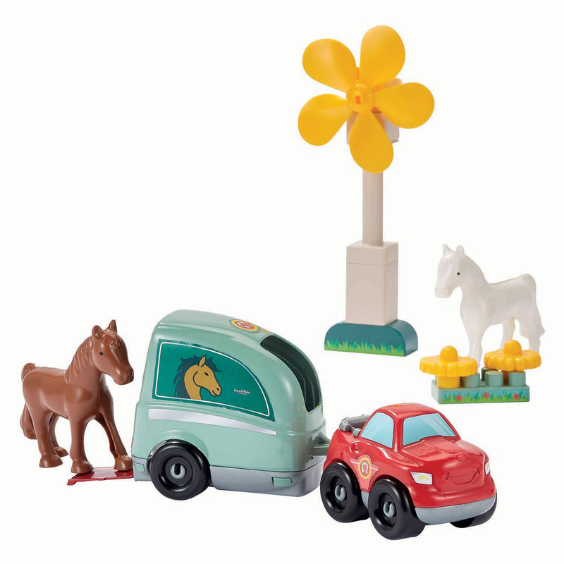 Afbeelding laden in galerijviewer, Ecoiffier abrick paardenrenbaan - 60dlg.
