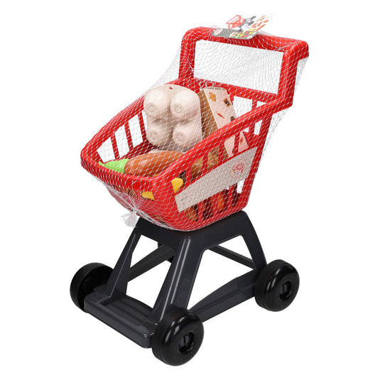 Ecoiffier 100% chef winkelwagen met boodschappen