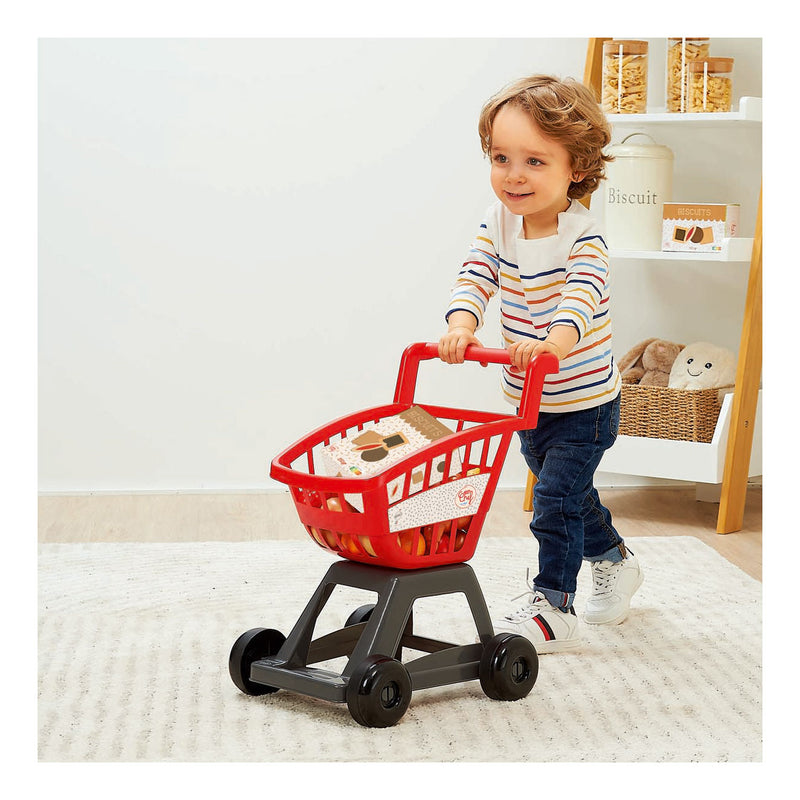 Load image into Gallery viewer, Ecoiffier 100% chef winkelwagen met boodschappen
