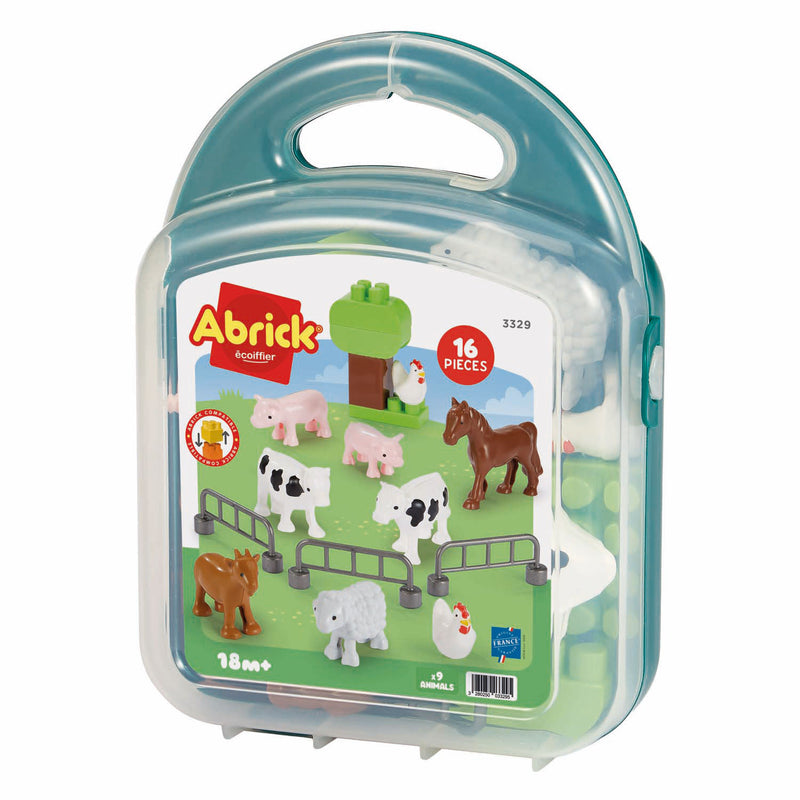 Afbeelding laden in galerijviewer, Ecoiffier abrick koffer met boerderijdieren - 16dlg.
