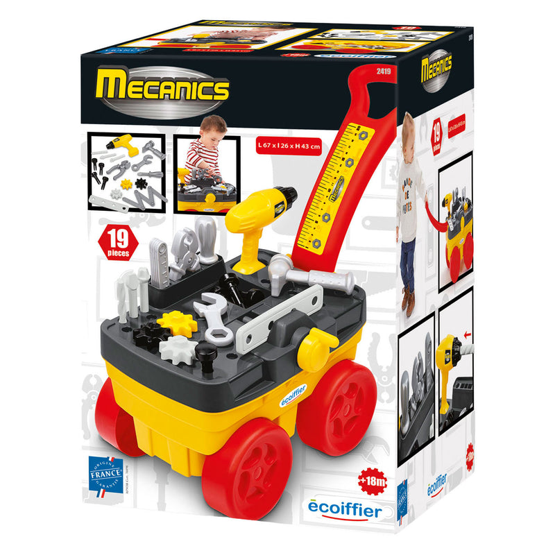 Load image into Gallery viewer, Ecoiffier mecanics gereedschapstrolley - 19dlg.

