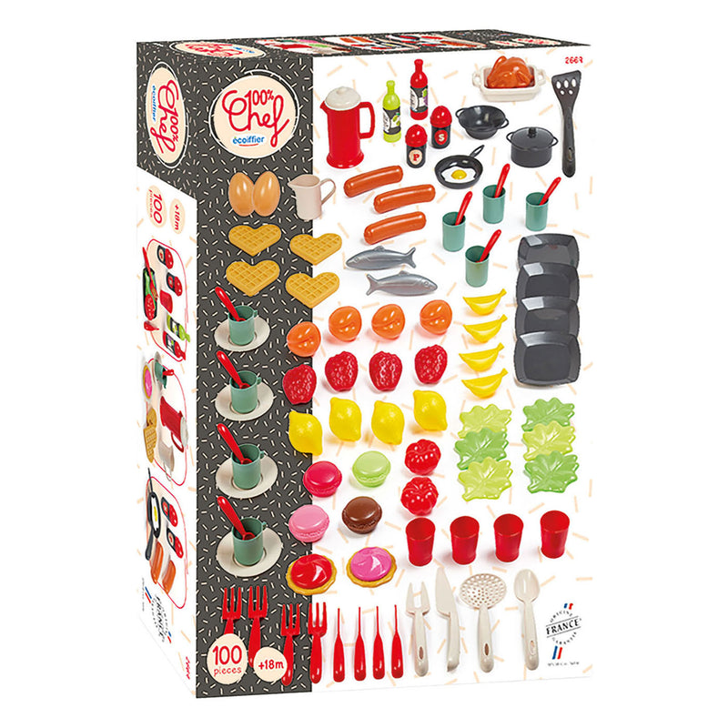 Afbeelding laden in galerijviewer, Ecoiffier 100% chef eten en servies set - 100dlg.
