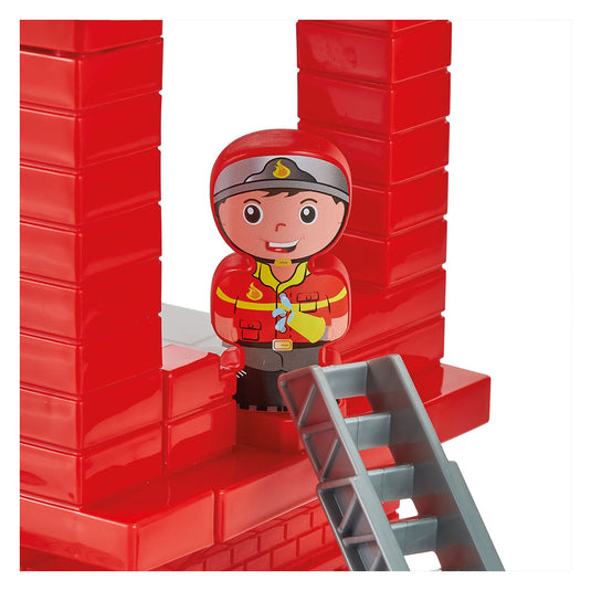 Écoiffier ecoiffier abrick brandweerkazerne met 3 voertuigen