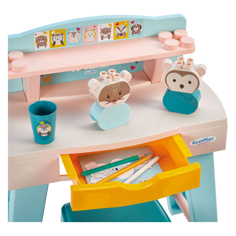 Load image into Gallery viewer, Ecoiffier bb abrick mijn eerste bureau - 8dlg.
