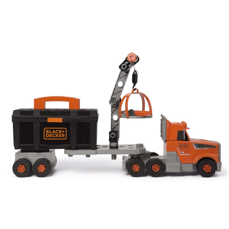 Load image into Gallery viewer, Smoby black decker gereedschapskist vrachtwagen
