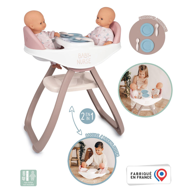 Load image into Gallery viewer, Smoby Baby Nurse Babystoel voor 2 Poppen
