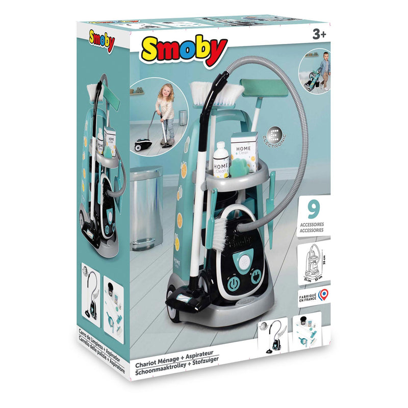 Load image into Gallery viewer, Smoby Schoonmaaktrolley met Stofzuiger 8dlg.
