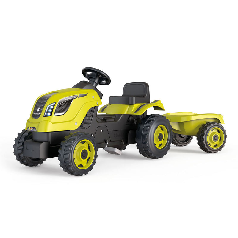 Load image into Gallery viewer, Smoby farmer xl traptractor met trailer groen
