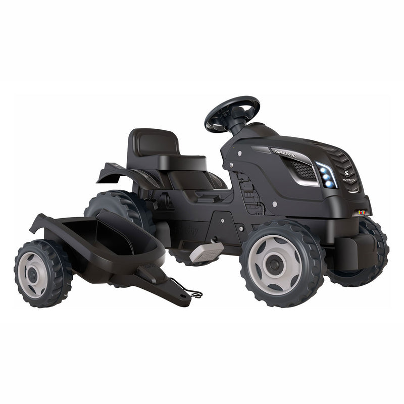 Load image into Gallery viewer, Smoby farmer xl traptractor met trailer zwart
