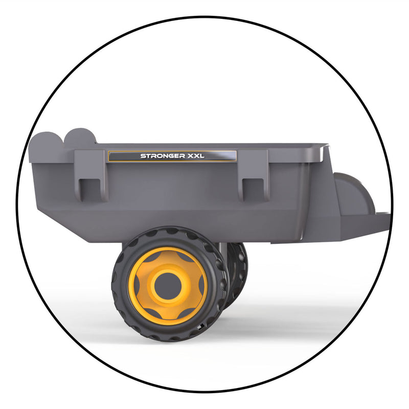 Load image into Gallery viewer, Smoby stronger xxl traptractor met trailer grijs
