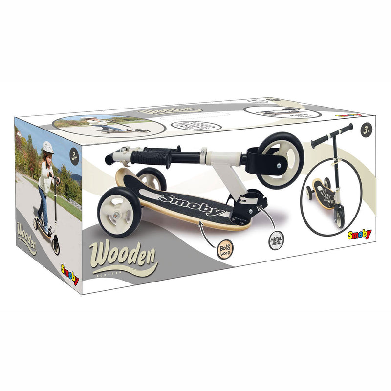 Load image into Gallery viewer, Smoby houten 3-wiel kinderstep blauw
