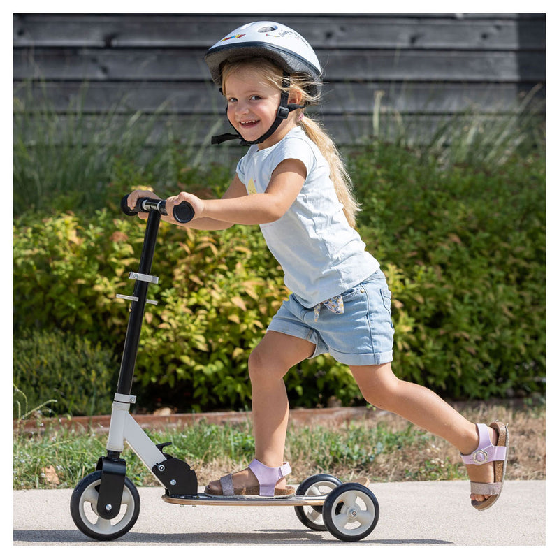 Load image into Gallery viewer, Smoby houten 3-wiel kinderstep blauw
