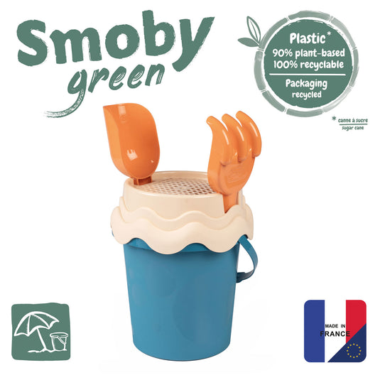 Smoby green strandset blauw, 3dlg.