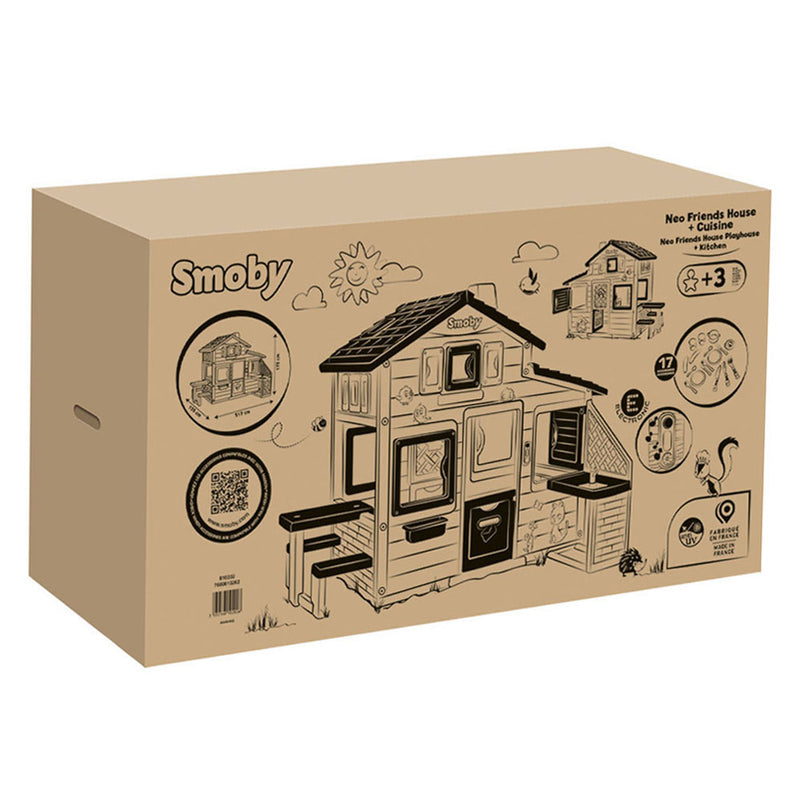 Load image into Gallery viewer, Smoby neo friends speelhuis met buitenkeuken
