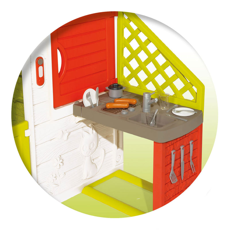 Load image into Gallery viewer, Smoby neo friends speelhuis met buitenkeuken
