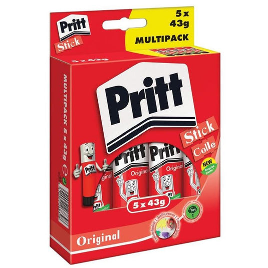 Quantore pritt lijmstick 43g multipack a 5 stuks