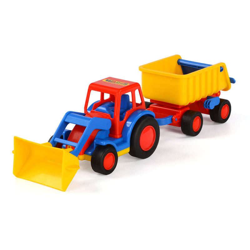 Afbeelding laden in galerijviewer, Cavallino basics tractor met shovel en trailer
