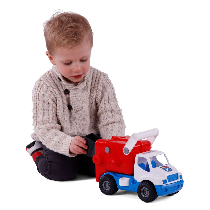 Laden Sie das Bild in Galerie -Viewer, Cavallino grip vuilniswagen met rubberbanden, 29cm
