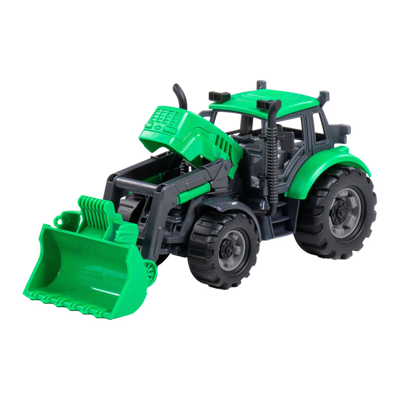 Load image into Gallery viewer, Cavallino tractor met shovel groen, schaal 1:32

