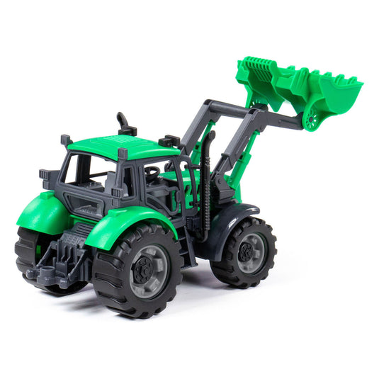 Cavallino tractor met shovel groen, schaal 1:32