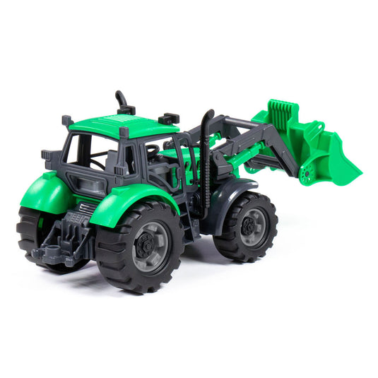 Cavallino tractor met shovel groen, schaal 1:32