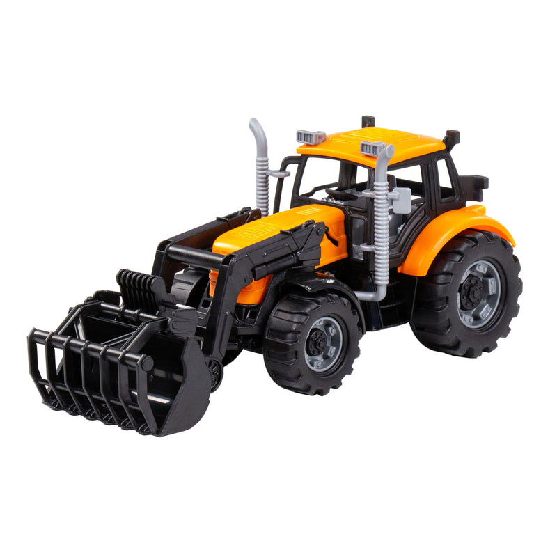 Load image into Gallery viewer, Cavallino tractor met lader geel, schaal 1:32

