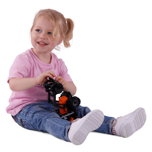 Cavallino tractor met lader geel, schaal 1:32