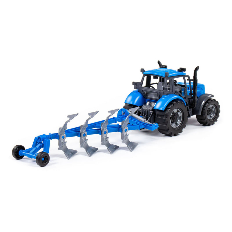ギャラリービューアに画像をロードする, Cavallino tractor met ploeg blauw, schaal 1:32
