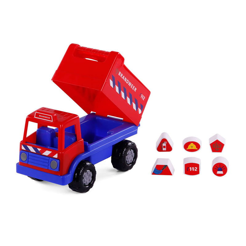 Afbeelding laden in galerijviewer, Cavallino brandweervrachtwagen vormenstoof met 6 blokken, 26cm
