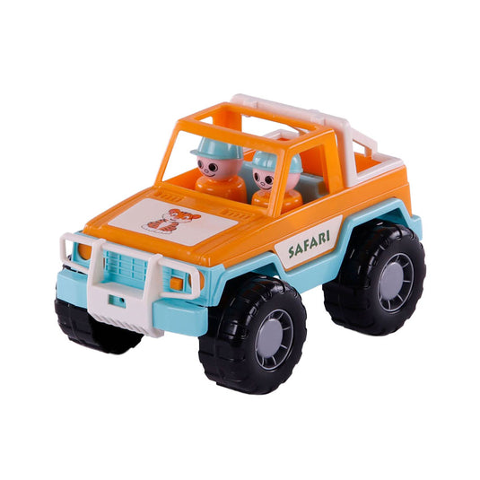 Cavallino jeep oranje met 2 speelfiguren