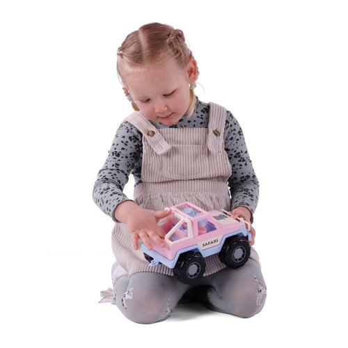 Cavallino jeep roze met 2 speelfiguren