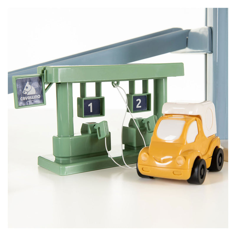 Load image into Gallery viewer, Cavallino luxe garage met auto&#39;s pastelkleuren
