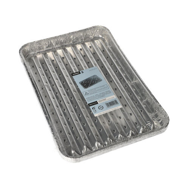 Load image into Gallery viewer, Papstar grillschalen alu 34,5cm 5 stuks
