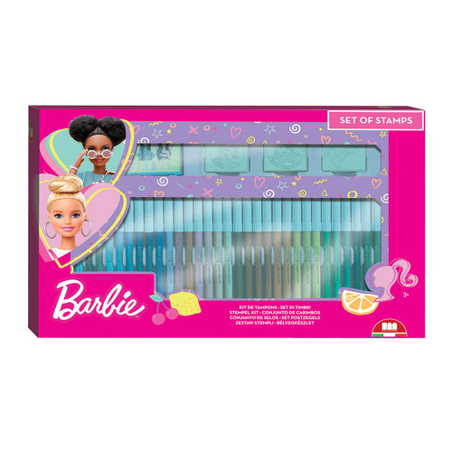 Multiprint barbie kleurset met stempels, 41dlg.