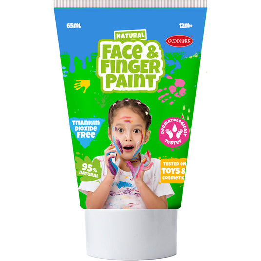 Natural face fingerpaint tube - groen en geel, 2x65ml - schmink