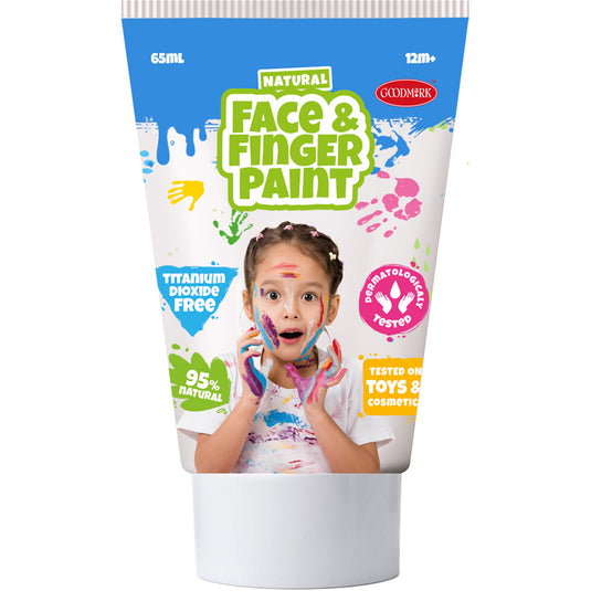 Natural face fingerpaint tube - zwart en wit, 2x65ml - schmink