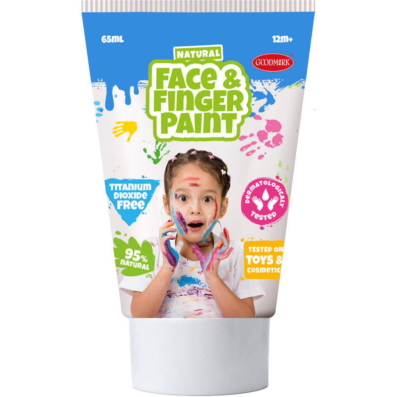 Afbeelding laden in galerijviewer, Natural face fingerpaint tube - zwart en wit, 2x65ml - schmink
