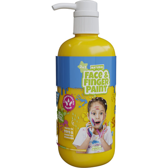 Boti natural face fingerpaint fles met pompje - geel, 1l