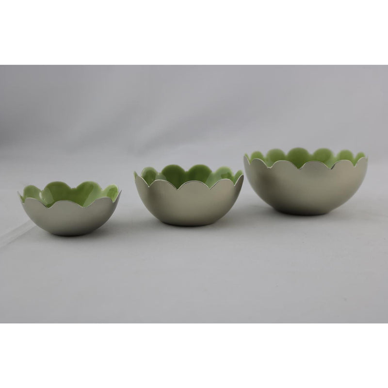 Afbeelding laden in galerijviewer, Mansion atmosphere loire votive waxinelichthouder groen set a 3

