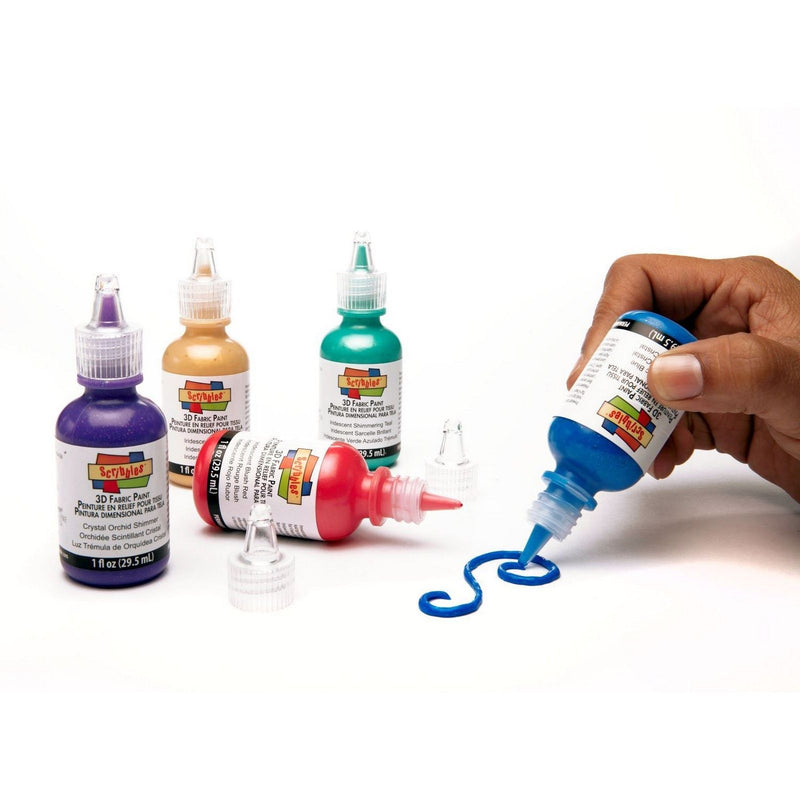 Load image into Gallery viewer, Scribbles • 3d textielverf glanzend 29,5ml dieprood

