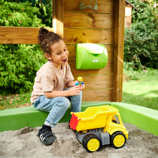 Big power worker midi kiepwagen met figuur