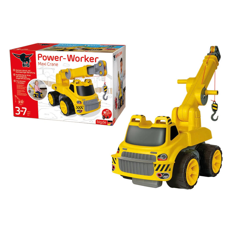 Afbeelding laden in galerijviewer, Big power worker maxi loopauto met kraan
