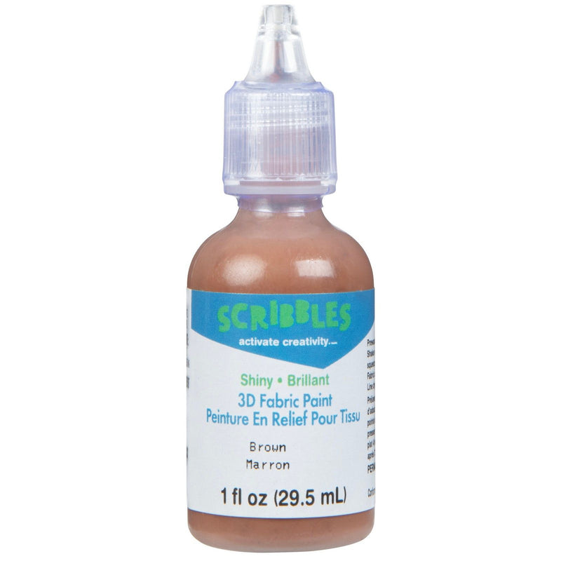 Load image into Gallery viewer, Scribbles • 3d textielverf glanzend 29,5ml bruin
