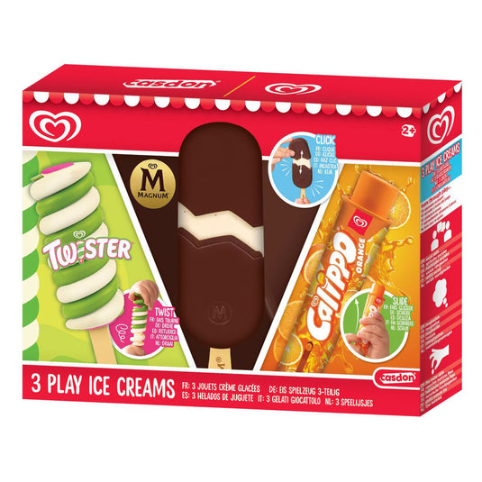 Casdon ola set speelgoedijsjes – set van 3 speelgoedijsjes | met calippo, twister, magnum